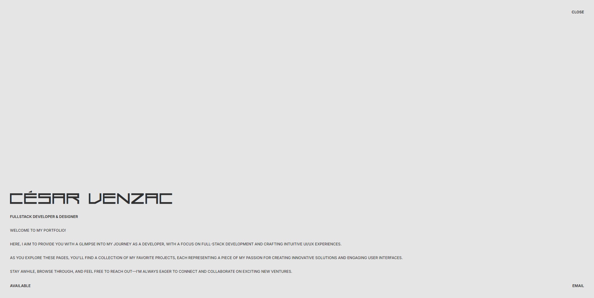 My portfolio About page
